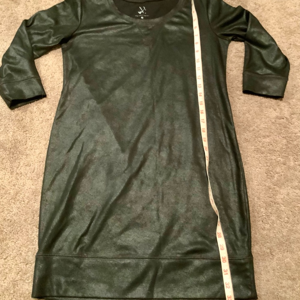 Ladies’ New York & Company Jazzy leather look…Black Mini Dress size XS - Picture 6 of 7